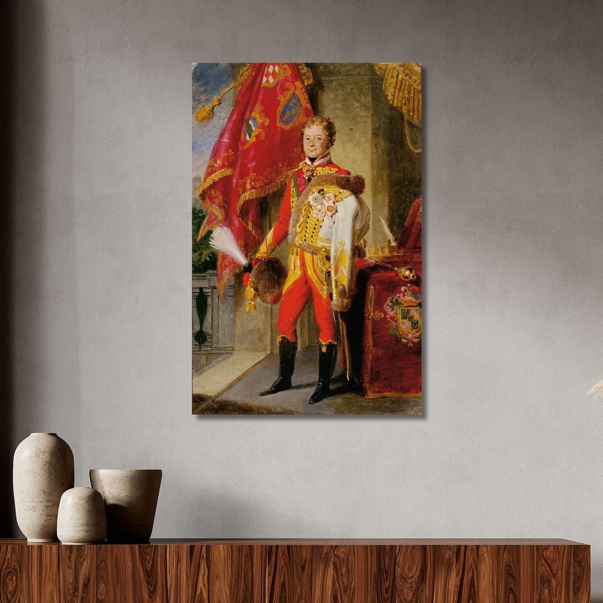 Ignaz Count Gyulay Von Naros-Nemeth And Nadaska In Hungarian Uniform Johann Peter Krafft jpk27 canvas print 