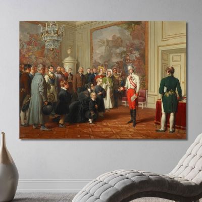 Emperor Franz I Grants General Audience Johann Peter Krafft jpk31 canvas print 