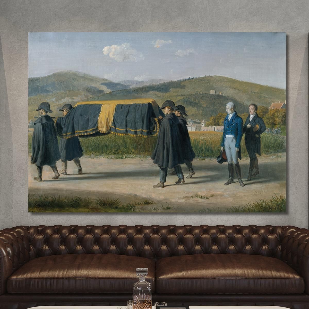 Emperor Franz I Of Austria Follows The Coffin Of A Poor Johann Peter Krafft jpk33 canvas print 
