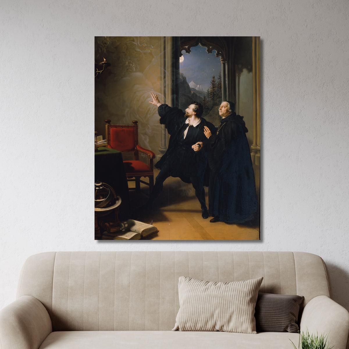 Manfred'S Dying Hour Johann Peter Krafft jpk43 canvas print 