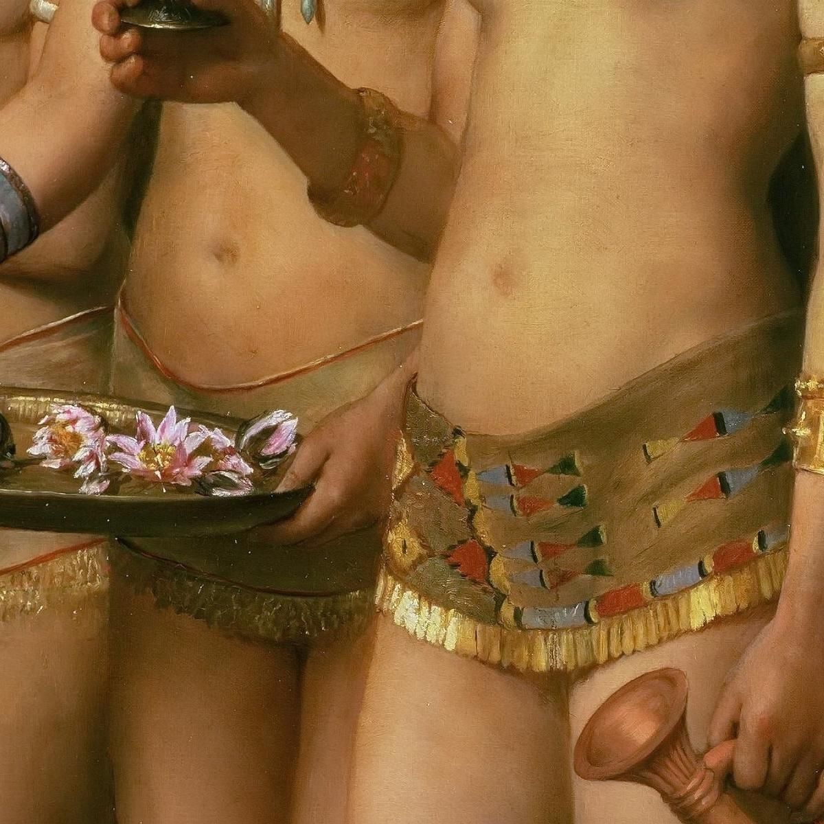 Pharaoh'S Handmaidens John Collier jcl9 canvas print