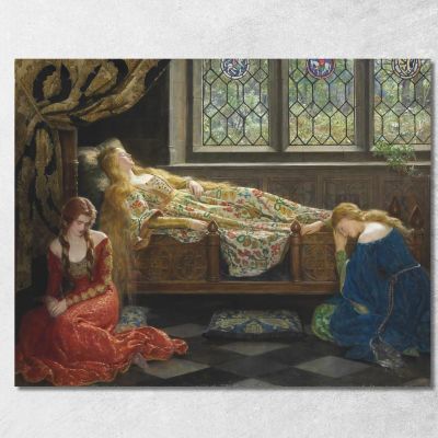 The Sleeping Beauty John Collier jcl24 canvas print 