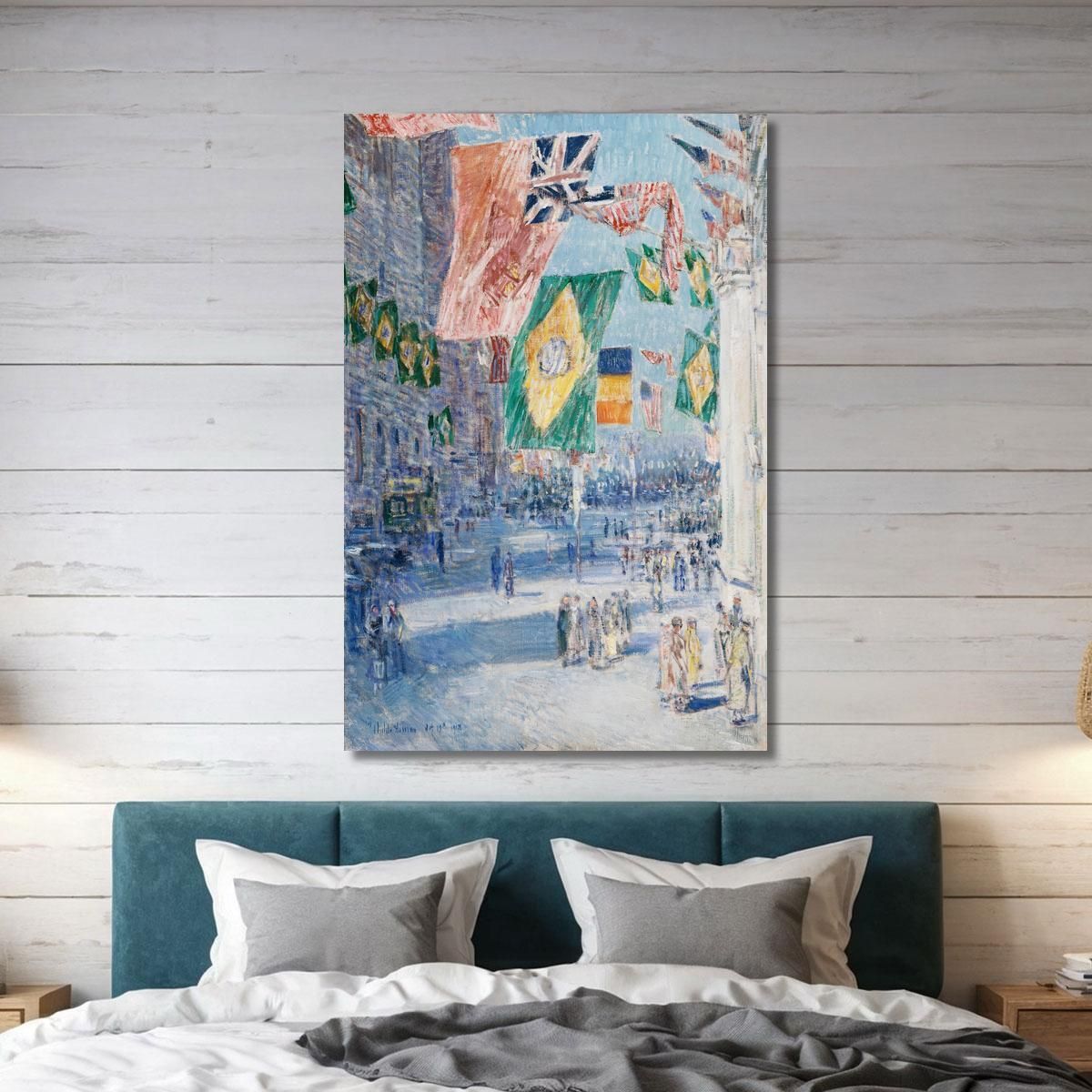 Avenue Of The Allies Brazil Belgium Childe Hassam chs6 canvas print