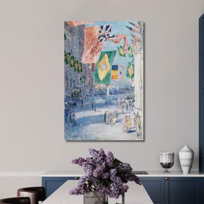 Avenue Of The Allies Brazil Belgium Childe Hassam chs6 canvas print Avenue Of The Allies Brazil Belgium Childe Hassam chs6 canvas print