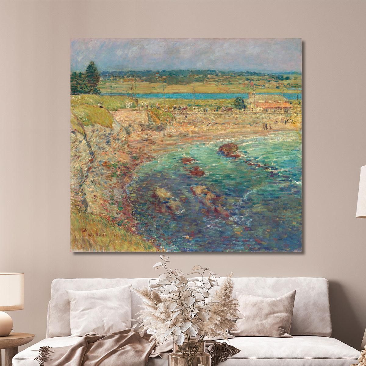 Bailey'S Beach Newport R.I. Childe Hassam chs8 canvas print 