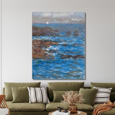 Cliffs And Sea Appeldore Childe Hassam chs12 canvas print 