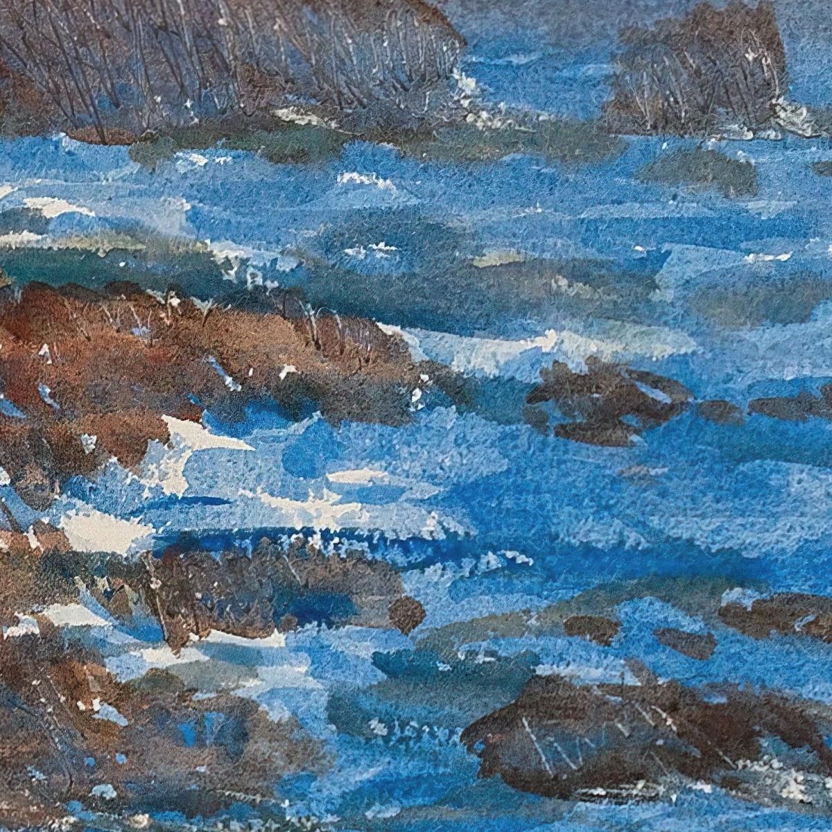 Cliffs And Sea Appeldore Childe Hassam chs12 canvas print