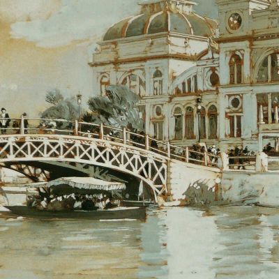 Columbian Exposition Chicago Childe Hassam chs13 canvas print