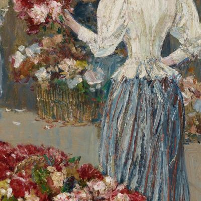 Flower Girl Childe Hassam chs21 canvas print