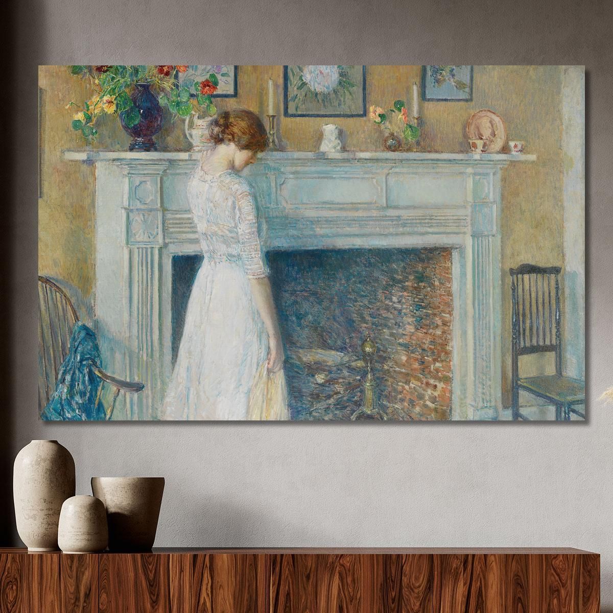 In The Old House Childe Hassam chs27 canvas print 