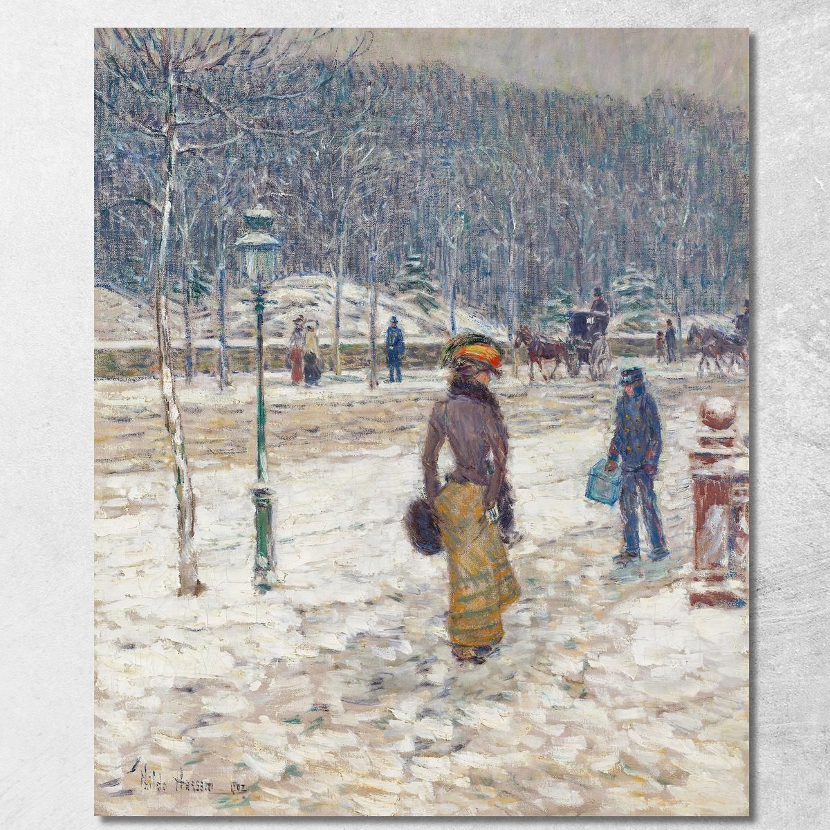 New York Street Childe Hassam chs43 canvas print New York Street Childe Hassam chs43 canvas print