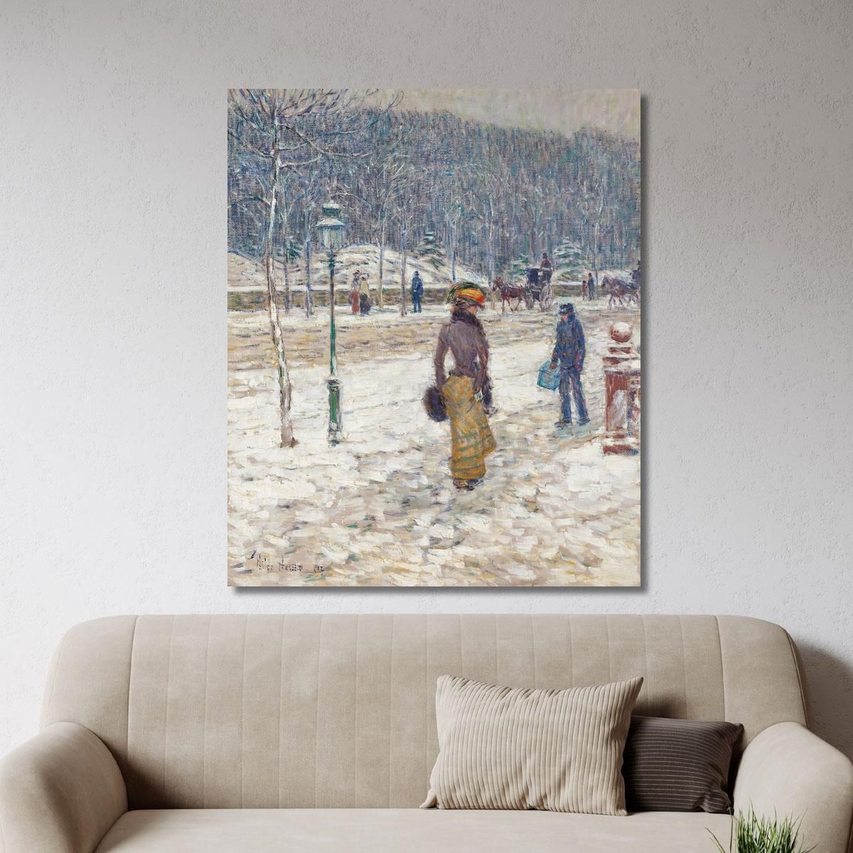 New York Street Childe Hassam chs43 canvas print