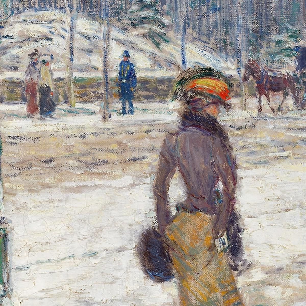 New York Street Childe Hassam chs43 canvas print