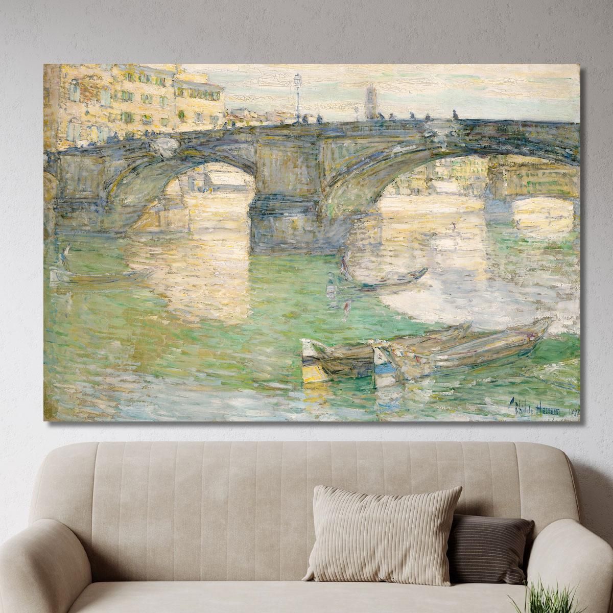 Holy Trinity Bridge Childe Hassam chs52 canvas print 