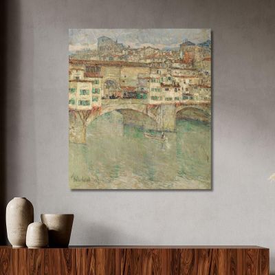 Old Bridge Childe Hassam chs53 canvas print 
