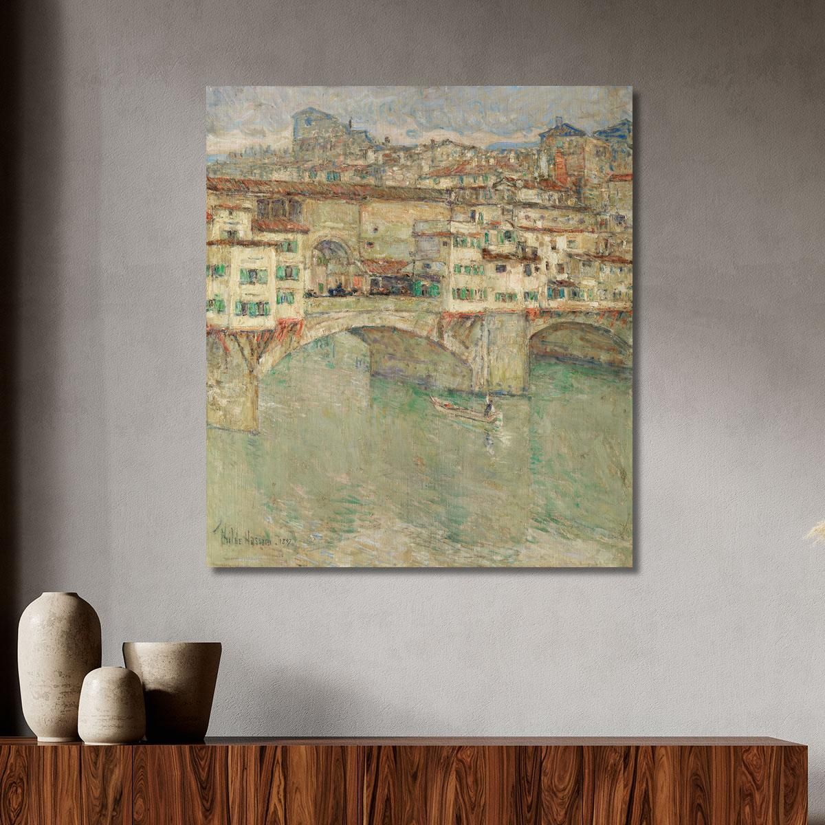 Old Bridge Childe Hassam chs53 canvas print 