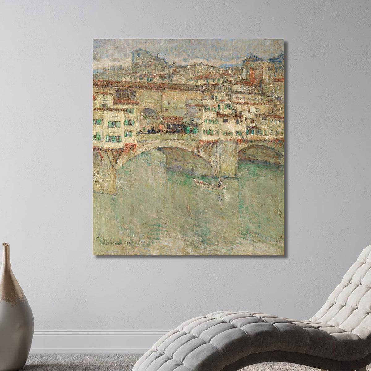 Old Bridge Childe Hassam chs53 canvas print 