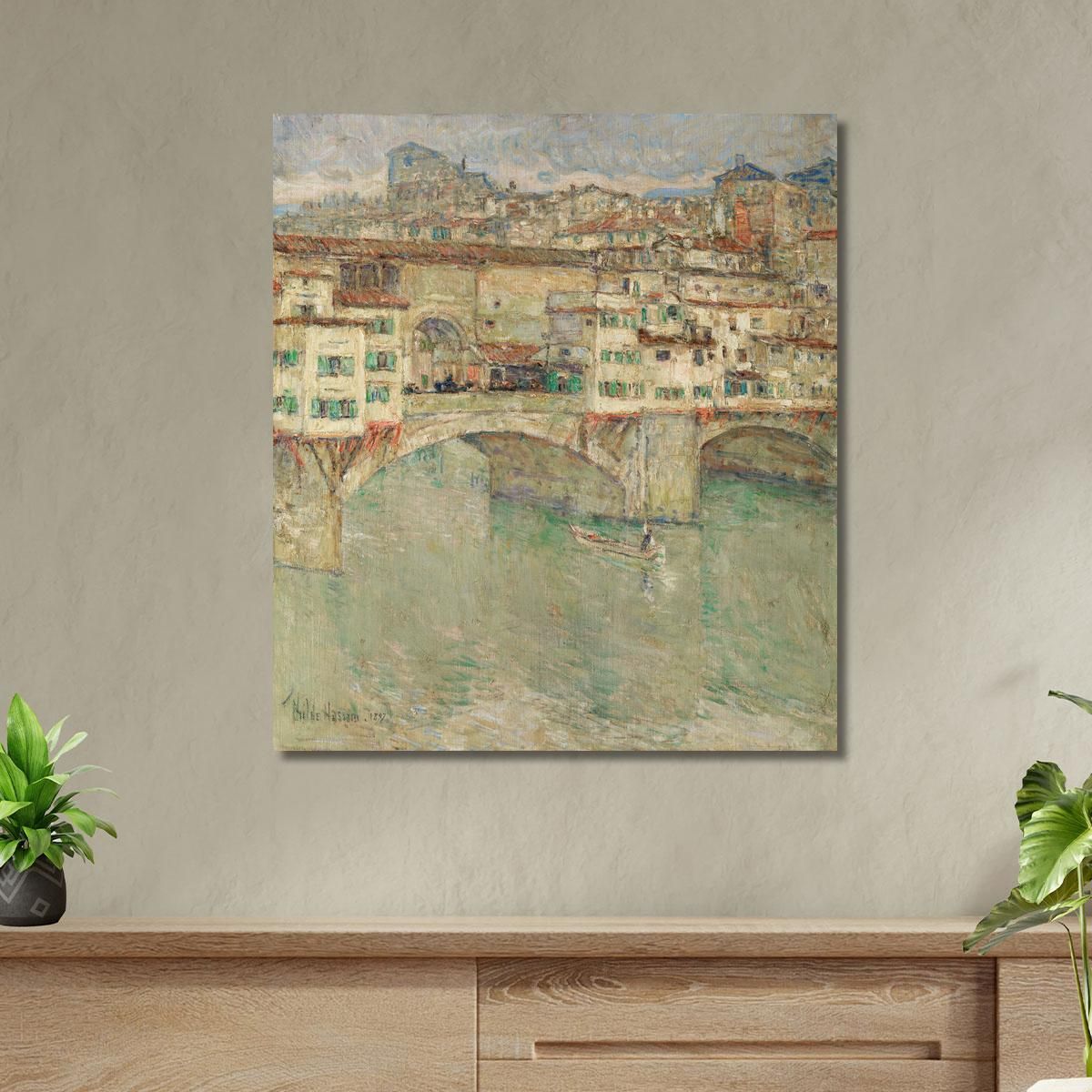 Old Bridge Childe Hassam chs53 canvas print 