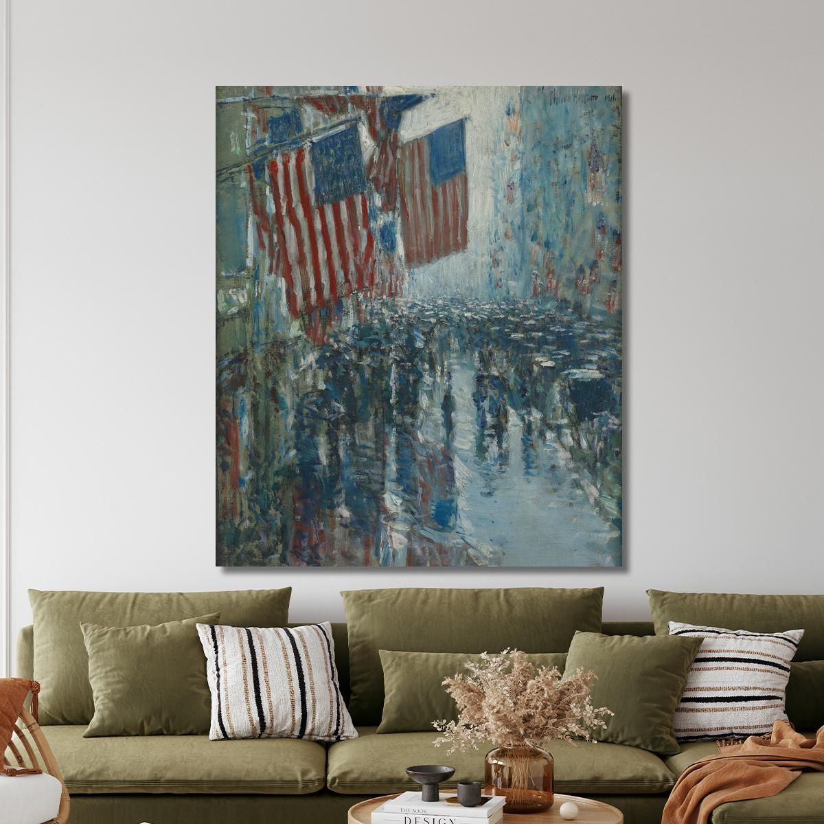 Rainy Day Fifth Avenue Childe Hassam chs58 canvas print 