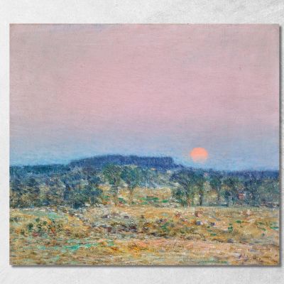 September Moonrise Childe Hassam chs61 canvas print 
