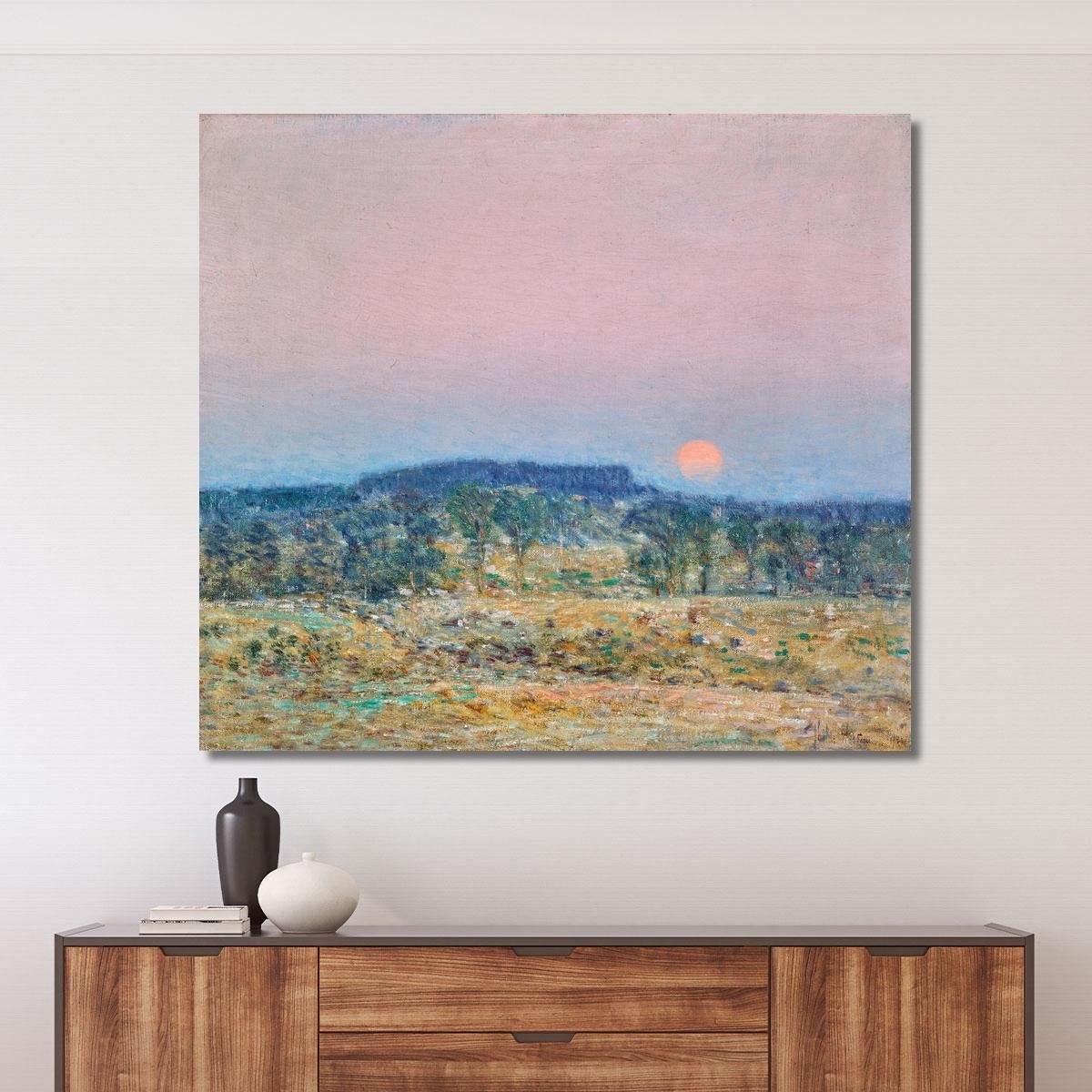 September Moonrise Childe Hassam chs61 canvas print 