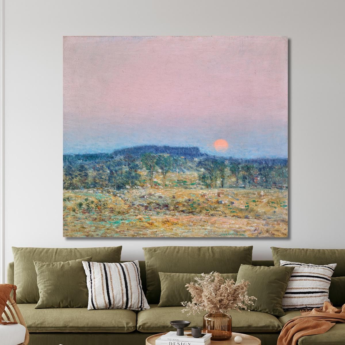 September Moonrise Childe Hassam chs61 canvas print 