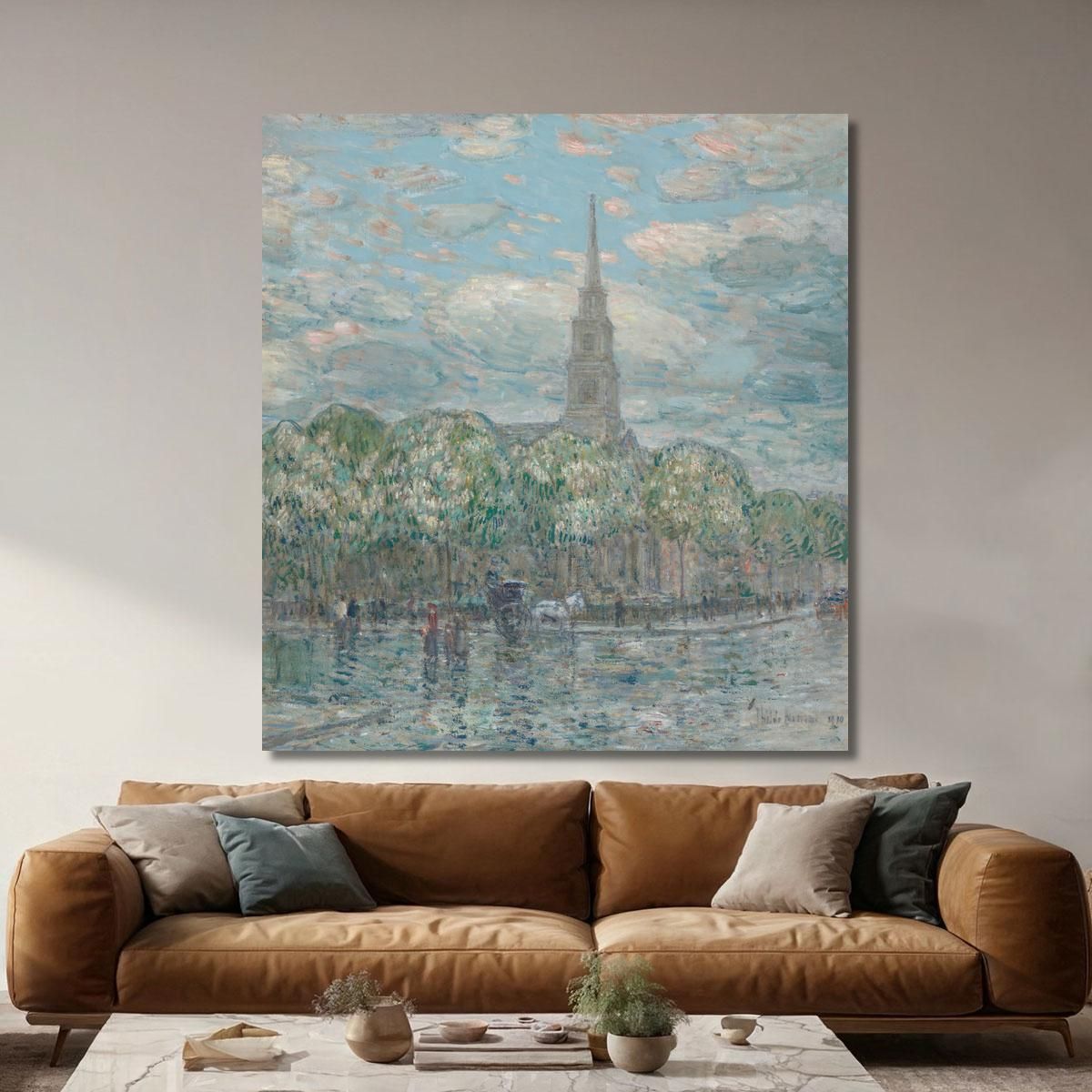 St. Mark'S In The Bowery Childe Hassam chs65 canvas print 