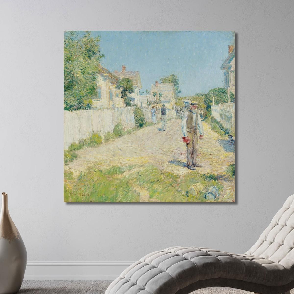Street In Gloucester Childe Hassam chs67 canvas print 
