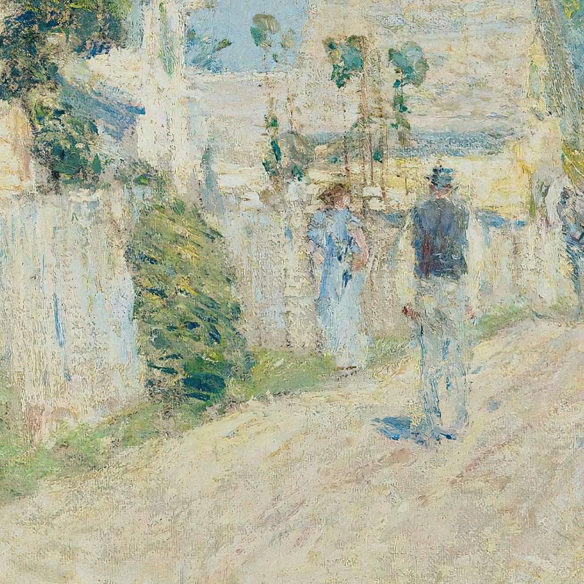 Street In Gloucester Childe Hassam chs67 canvas print