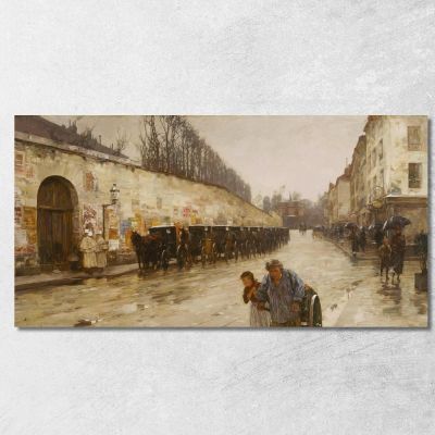 A Downpour On Rue Bonaparte Childe Hassam chs88 canvas print