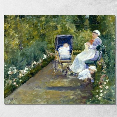 Children In A Garden The Nurse Mary Cassatt mcs12 canvas print 