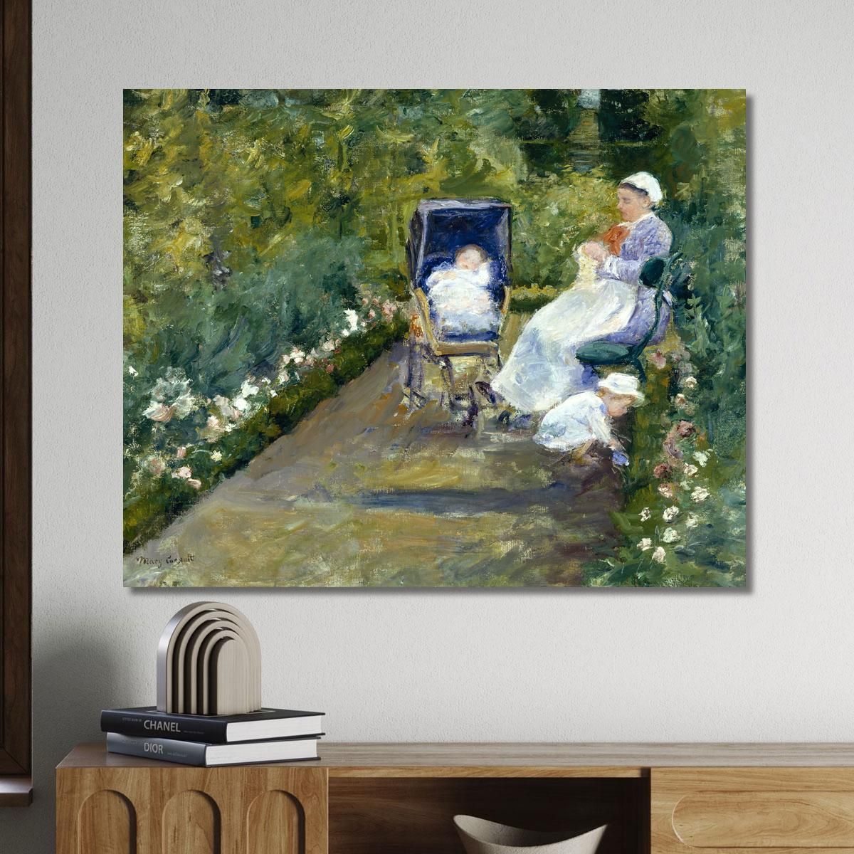 Children In A Garden The Nurse Mary Cassatt mcs12 canvas print 