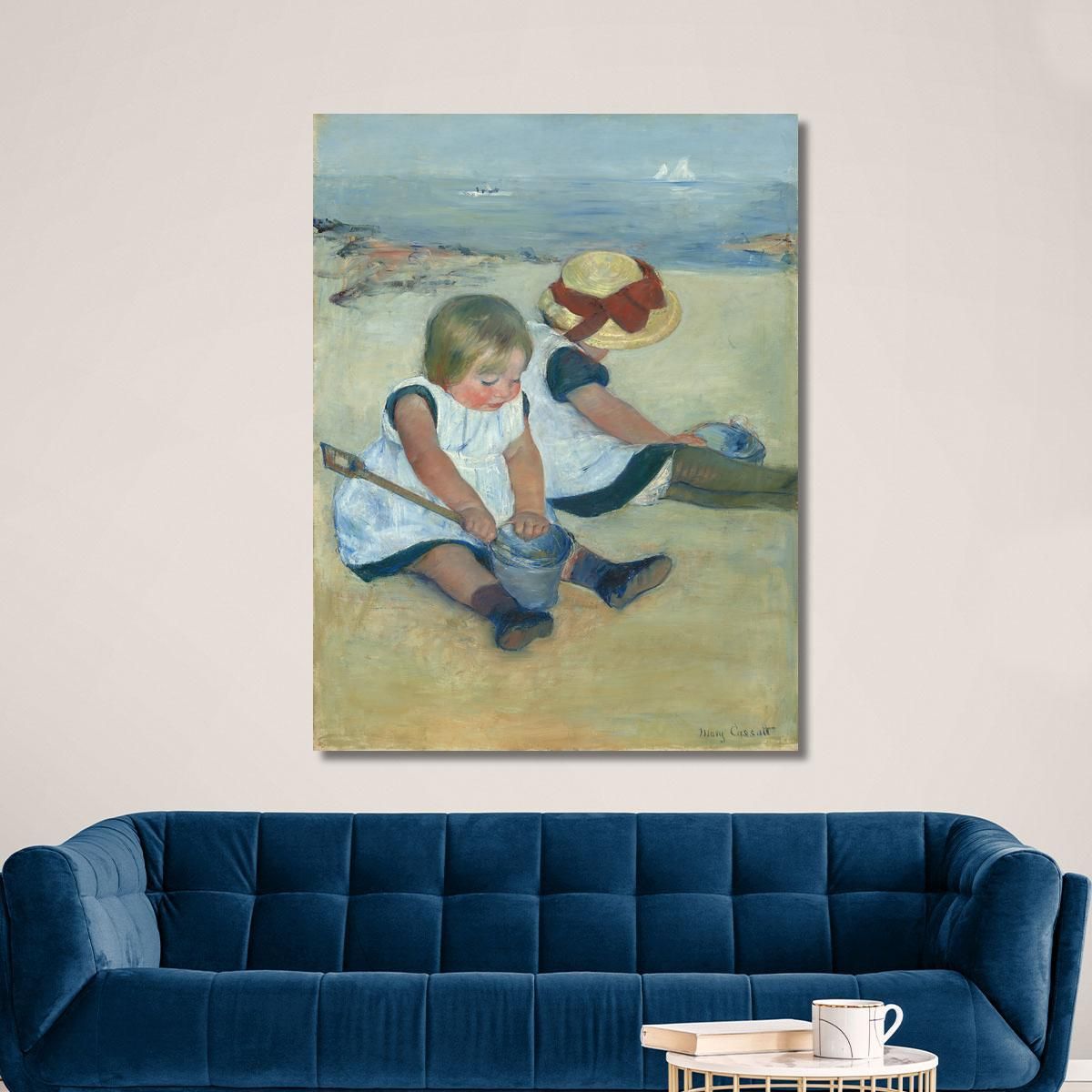 Children Playing On The Beach Mary Cassatt mcs13 canvas print 