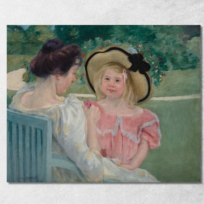 In The Garden Mary Cassatt mcs22 canvas print 