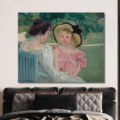 In The Garden Mary Cassatt mcs22 canvas print 