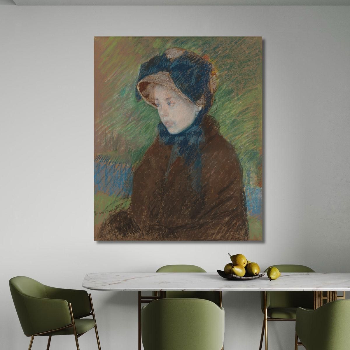 Susan In A Straw Bonnet Mary Cassatt mcs47 canvas print 