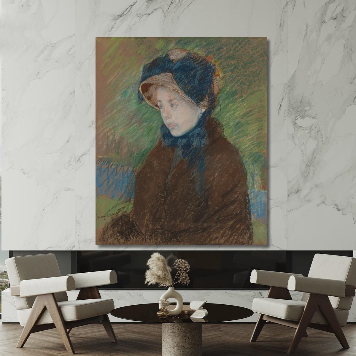 Susan In A Straw Bonnet Mary Cassatt mcs47 canvas print 