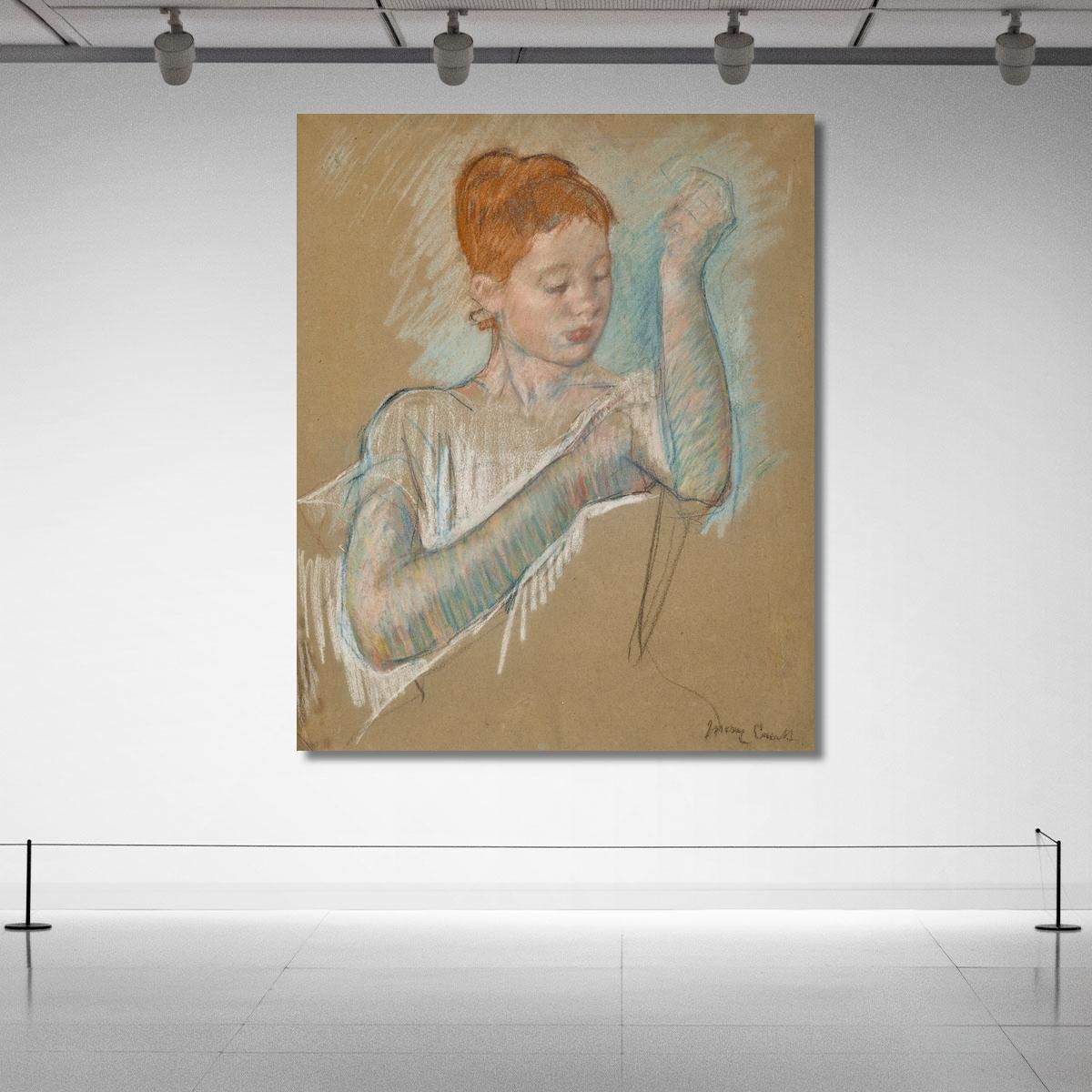 The Long Gloves Mary Cassatt mcs58 canvas print 
