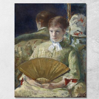 Woman With A Fan Mary Cassatt mcs63 canvas print 