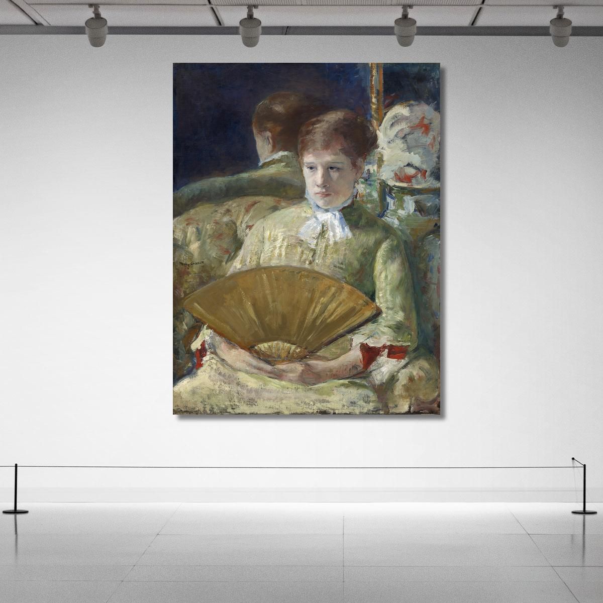 Woman With A Fan Mary Cassatt mcs63 canvas print 