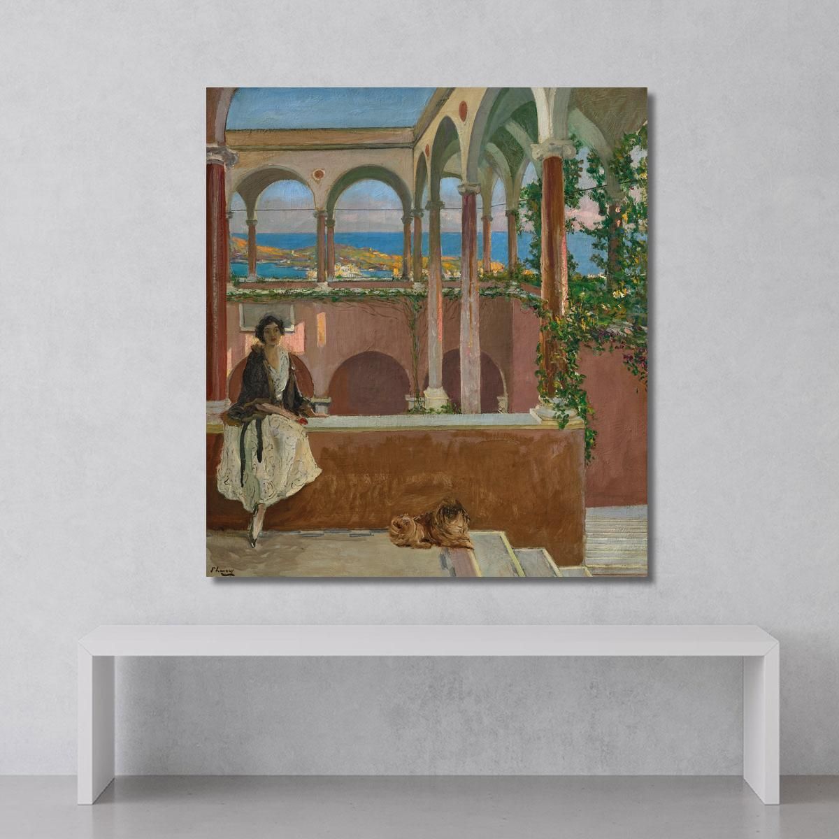 A Villa On The Riviera Sir John Lavery sjl7 canvas print 