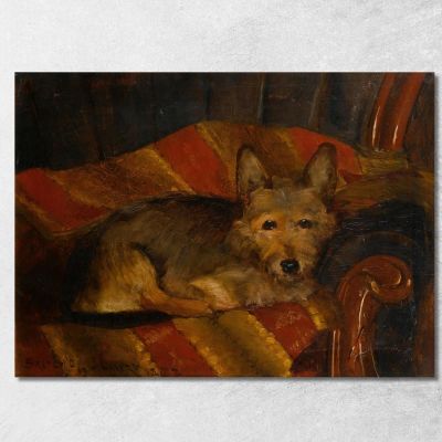 Dog On A Chair Sir John Lavery sjl14 canvas print 