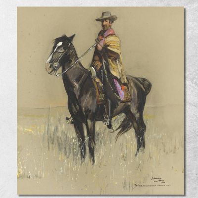 Don Roberto_ Robert Bontine Cunninghame Graham On Pampa Sir John Lavery sjl15 canvas print 