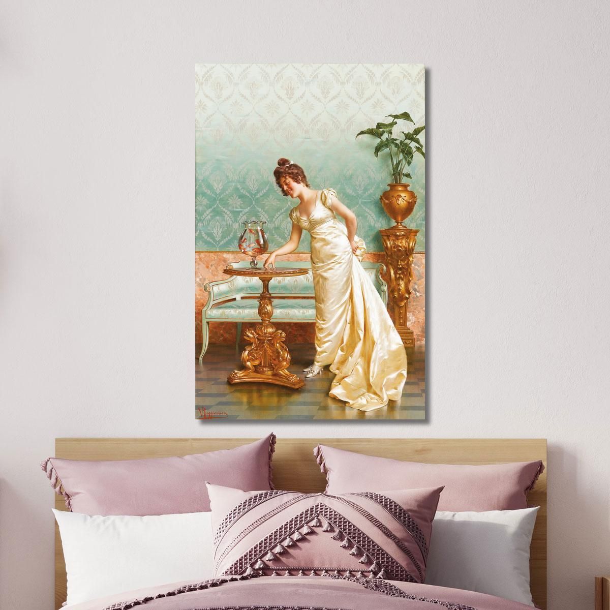 Admiring The Goldfish Vittorio Reggianini vrg5 canvas print 
