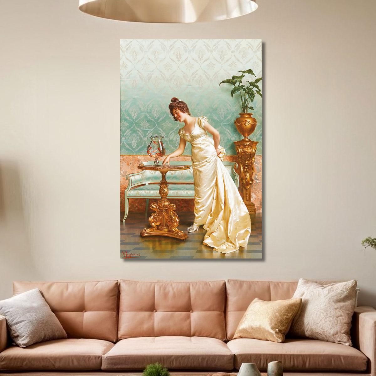Admiring The Goldfish Vittorio Reggianini vrg5 canvas print 