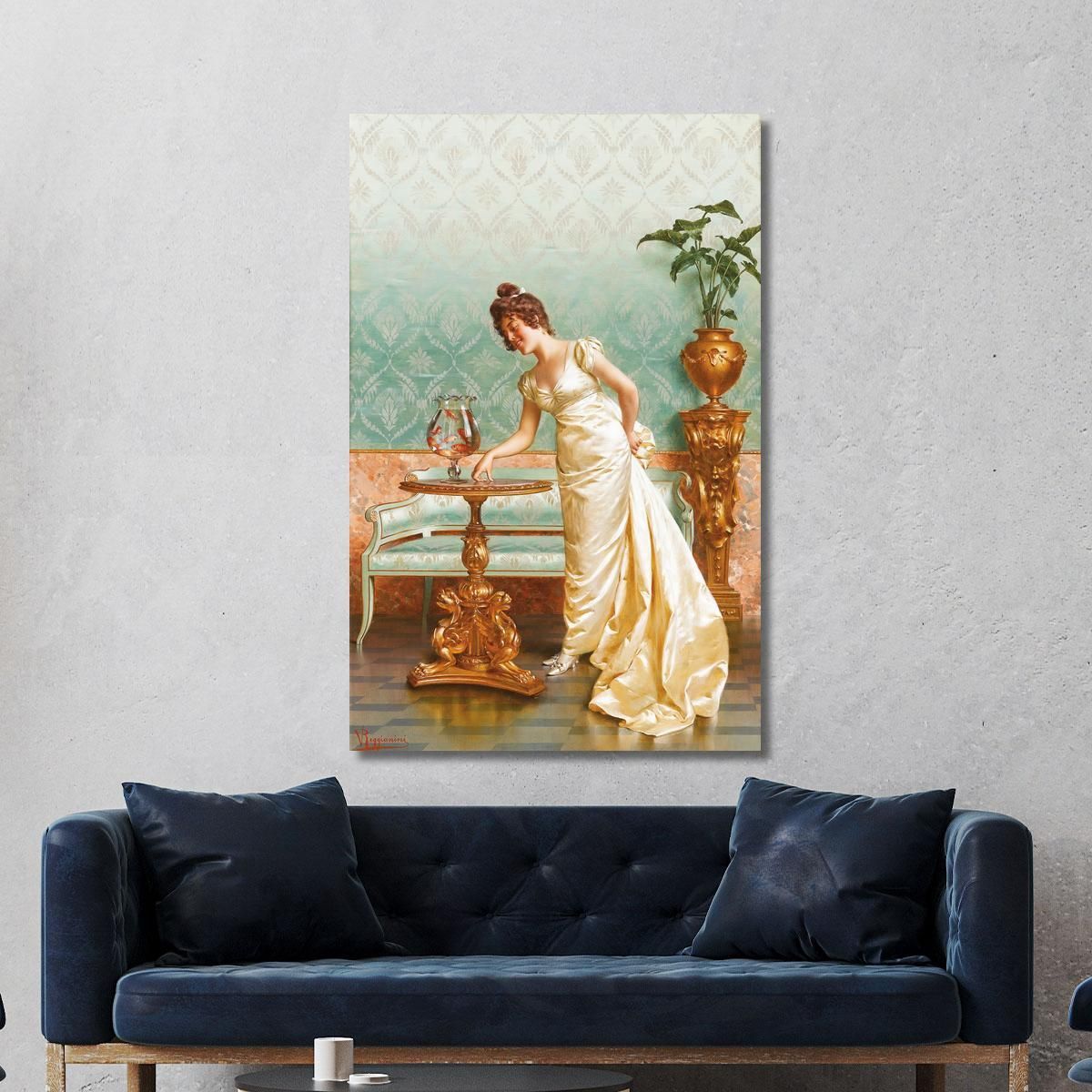 Admiring The Goldfish Vittorio Reggianini vrg5 canvas print 