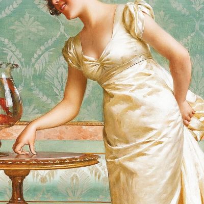 Admiring The Goldfish Vittorio Reggianini vrg5 canvas print
