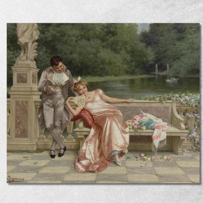 The Flirtation Vittorio Reggianini vrg18 canvas print 