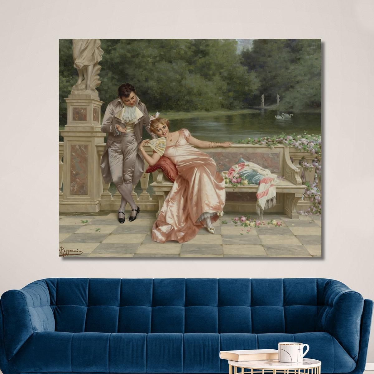 The Flirtation Vittorio Reggianini vrg18 canvas print 