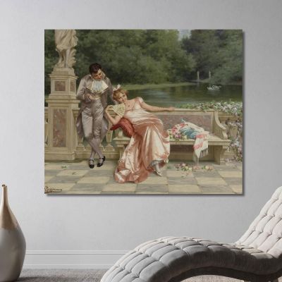The Flirtation Vittorio Reggianini vrg18 canvas print 